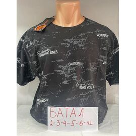 Фотография Футболка мужская SB1690 black р.2XL-6XL "Sabihina" недорого оптом от прямого поставщика