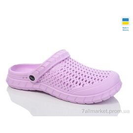 Фотография Кроксы женские летние Лето С62М св.бузковий (6 пар р.36-41) "Крок" недорого оптом от прямого поставщика