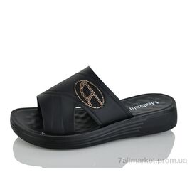 Фотография Шлепки женские облегченные Лето 2598 black (8 пар р.37-42) "MaiNeLin" недорого оптом от прямого поставщика
