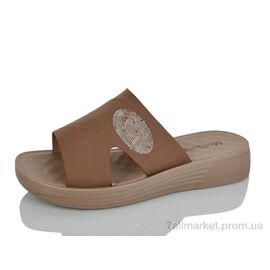 Фотография Шлепки женские облегченные Лето 2598 brown (8 пар р.37-42) "MaiNeLin" недорого оптом от прямого поставщика