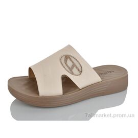 Фотография Шлепки женские облегченные Лето 2598 l.beige (8 пар р.37-42) "MaiNeLin" недорого оптом от прямого поставщика
