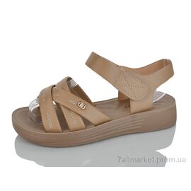 Фотография Шлепки женские облегченные Лето 2503 beige (8 пар р.37-42) "MaiNeLin" недорого оптом от прямого поставщика