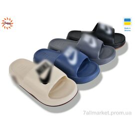 Шльопанці чоловічі пляжні Літо N111 mix (12 пар р.40-45) "Jumay" недорого оптом від прямого постачальника