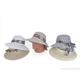 Капелюх жіночий Літо E1 mix (75 шт. р.сітка57-59) "CAP" недорого оптом від прямого постачальника