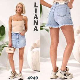 Шорти жіночі 4049 l.blue р.25-30 "Beki" недорого оптом від прямого постачальника