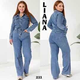 Комбінезон жіночий 211 blue р.L-5XL "Beki" недорого оптом від прямого постачальника