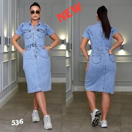 Сукня літня жіноча 536 l.blue р.2XL-7XL "Beki" недорого оптом від прямого постачальника