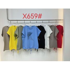 Фотография Футболка женская X659 mix р.56-58 "Immei" недорого оптом от прямого поставщика