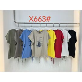 Фотография Футболка женская X663 mix р.56-58 "Immei" недорого оптом от прямого поставщика