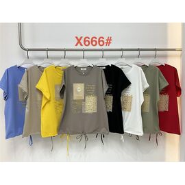 Фотография Футболка женская X666 mix р.56-58 "Immei" недорого оптом от прямого поставщика