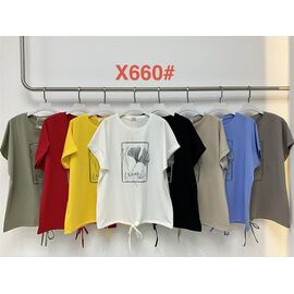 Фотография Футболка женская X660 mix р.56-58 "Immei" недорого оптом от прямого поставщика