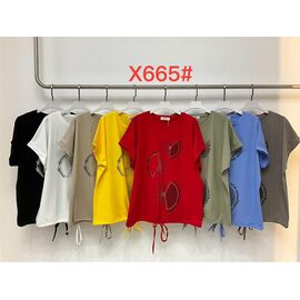 Фотография Футболка женская X665 mix р.56-58 "Immei" недорого оптом от прямого поставщика