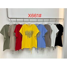 Фотография Футболка женская X661 mix р.56-58 "Immei" недорого оптом от прямого поставщика