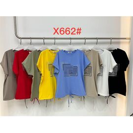 Фотография Футболка женская X662 mix р.56-58 "Immei" недорого оптом от прямого поставщика