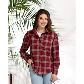 Сорочка жіноча 1050-1 red р.42-48 "Lelis" недорого оптом від прямого постачальника