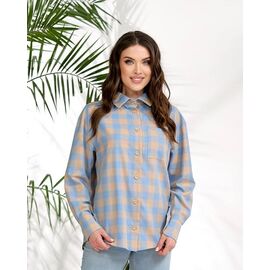 Сорочка жіноча 1050-1 l.blue р.42-48 "Lelis" недорого оптом від прямого постачальника