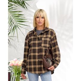 Сорочка жіноча 1125 brown р.42-48 "Lelis" недорого оптом від прямого постачальника