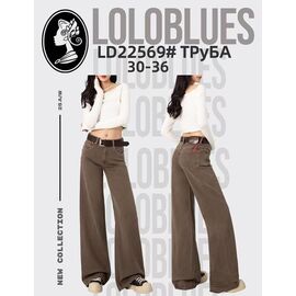 Джинси жіночі LD22569 brown р.30-36 "Lolo Blues" недорого оптом від прямого постачальника