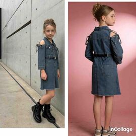 Фотография Платье детское на девочку 24611 blue р.110-150 "Fili kids" недорого оптом от прямого поставщика