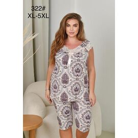 Піжама легка жіноча 322 brown р.50-58 "Fili Wear" недорого оптом від прямого постачальника