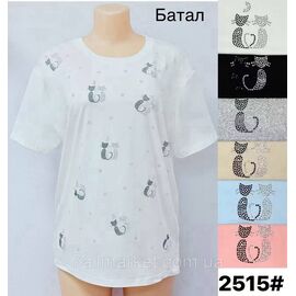 Футболка жіноча стильна батал р-р M-XL (52-60) (мікс кв) "Stolla" недорого від прямого постачальника