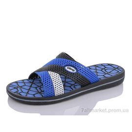 Фотография Шлепки мужские пляжные Лето 203 синій-old (8 пар р.41-46) "Крок" недорого оптом от прямого поставщика