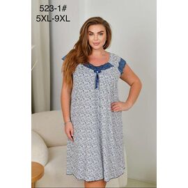 Фотография Ночнушка женская 523-1 blue р.5XL-9XL "Fili Wear" недорого оптом от прямого поставщика