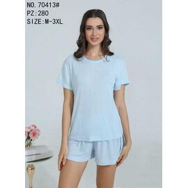 Піжама легка жіноча 70413 l.blue р.50-58 "Fili Wear" недорого оптом від прямого постачальника