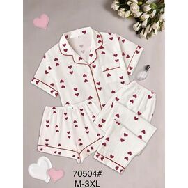 Піжама легка жіноча 70504 white р.50-58 "Fili Wear" недорого оптом від прямого постачальника