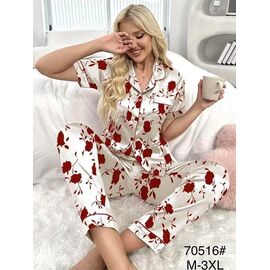 Піжама легка жіноча 70516 white р.M-3XL "Fili Wear" недорого оптом від прямого постачальника