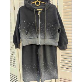 Фотография Костюм детский спортивный на девочку 25328 d.grey р.110-150 "Delfinka" недорого оптом от прямого поставщика