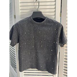 Фотография Футболка детская на девочку 39850 grey р.120-160 "Delfinka" недорого оптом от прямого поставщика