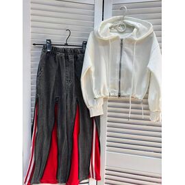 Костюм дитячий на дівчинку 51061 white р.120-160 "Delfinka" недорого оптом від прямого постачальника