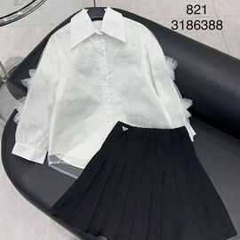 Фотография Рубашка детская на девочку 821 white р.120-170 "Delfinka" недорого оптом от прямого поставщика