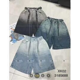 Фотография Шорты детские на девочку XK02-3 l.blue р.120-170 "Delfinka" недорого оптом от прямого поставщика