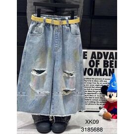 Фотография Шорты детские на девочку XK09 l.blue р.120-170 "Delfinka" недорого оптом от прямого поставщика