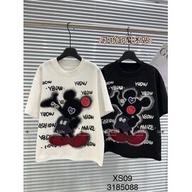 Фотография Футболка детская на девочку XS09 black р.120-170 "Delfinka" недорого оптом от прямого поставщика