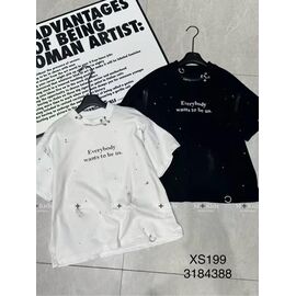 Фотография Футболка детская на девочку XS199 white р.120-170 "Delfinka" недорого оптом от прямого поставщика