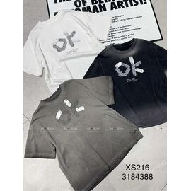 Фотография Футболка детская на девочку XS216 grey р.120-170 "Delfinka" недорого оптом от прямого поставщика