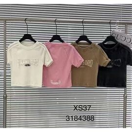 Фотография Футболка детская на девочку XS37 pink р.120-170 "Delfinka" недорого оптом от прямого поставщика