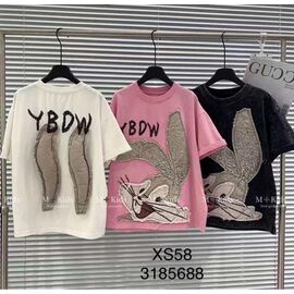 Фотография Футболка детская на девочку XS58 black р.120-170 "Delfinka" недорого оптом от прямого поставщика