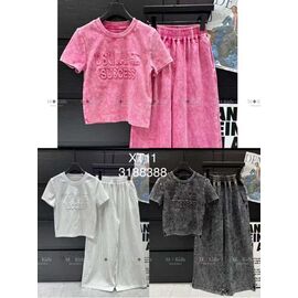 Фотография Костюм детский спортивный летний на девочку XT11 d.grey р.120-170 "Delfinka" недорого оптом от прямого поставщика