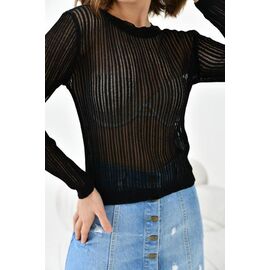 Светр жіночий 10676 black р.one size "Karon" недорого оптом від прямого постачальника