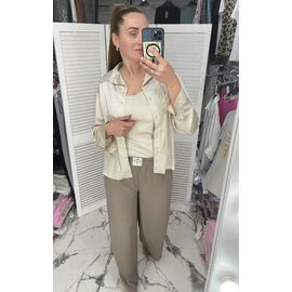 Сорочка жіноча 622 beige р.S-L "Karon" недорого оптом від прямого постачальника