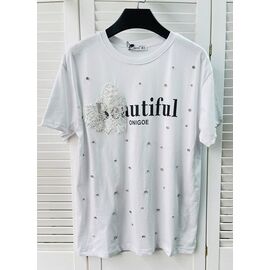 футболка жіноча 7030 white р.S-L "Karon" недорого оптом від прямого постачальника