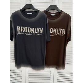 футболка жіноча 7207 brown р.S-L "Karon" недорого оптом від прямого постачальника