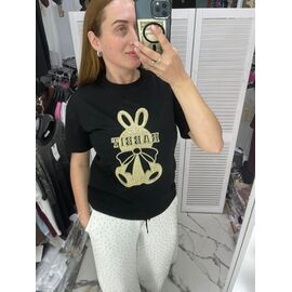 футболка жіноча 8219 black р.one size "Karon" недорого оптом від прямого постачальника