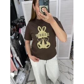 футболка жіноча 8219 brown р.one size "Karon" недорого оптом від прямого постачальника