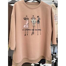 Светр жіночий V975 beige р.one size "Karon" недорого оптом від прямого постачальника