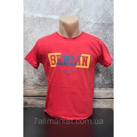 Футболка чоловіча стильна з накатом BERLIN р.M-2XL "MODY" недорого гуртом від прямого постачальника